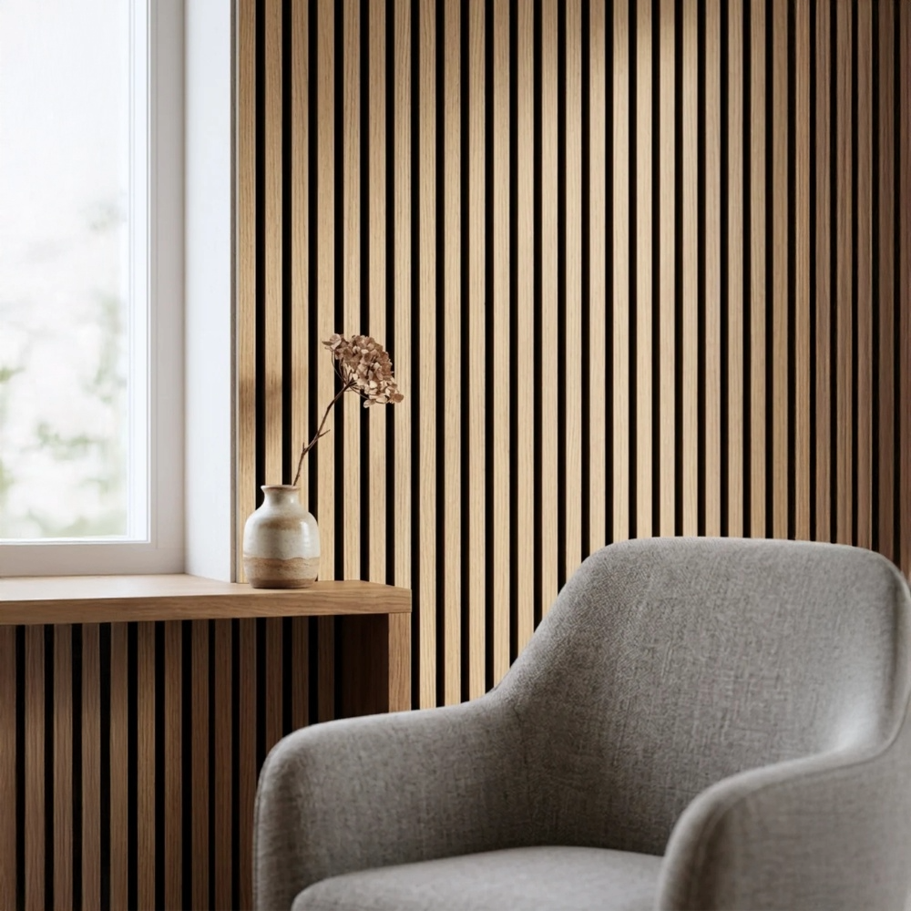 Akustikpaneele 240 × 60 cm – 2er Set - Eiche