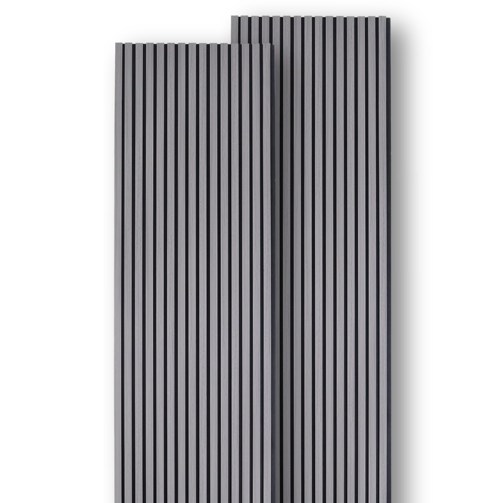 Akustikpaneele 240 × 60 cm – 2er Set - Dunkelgrau