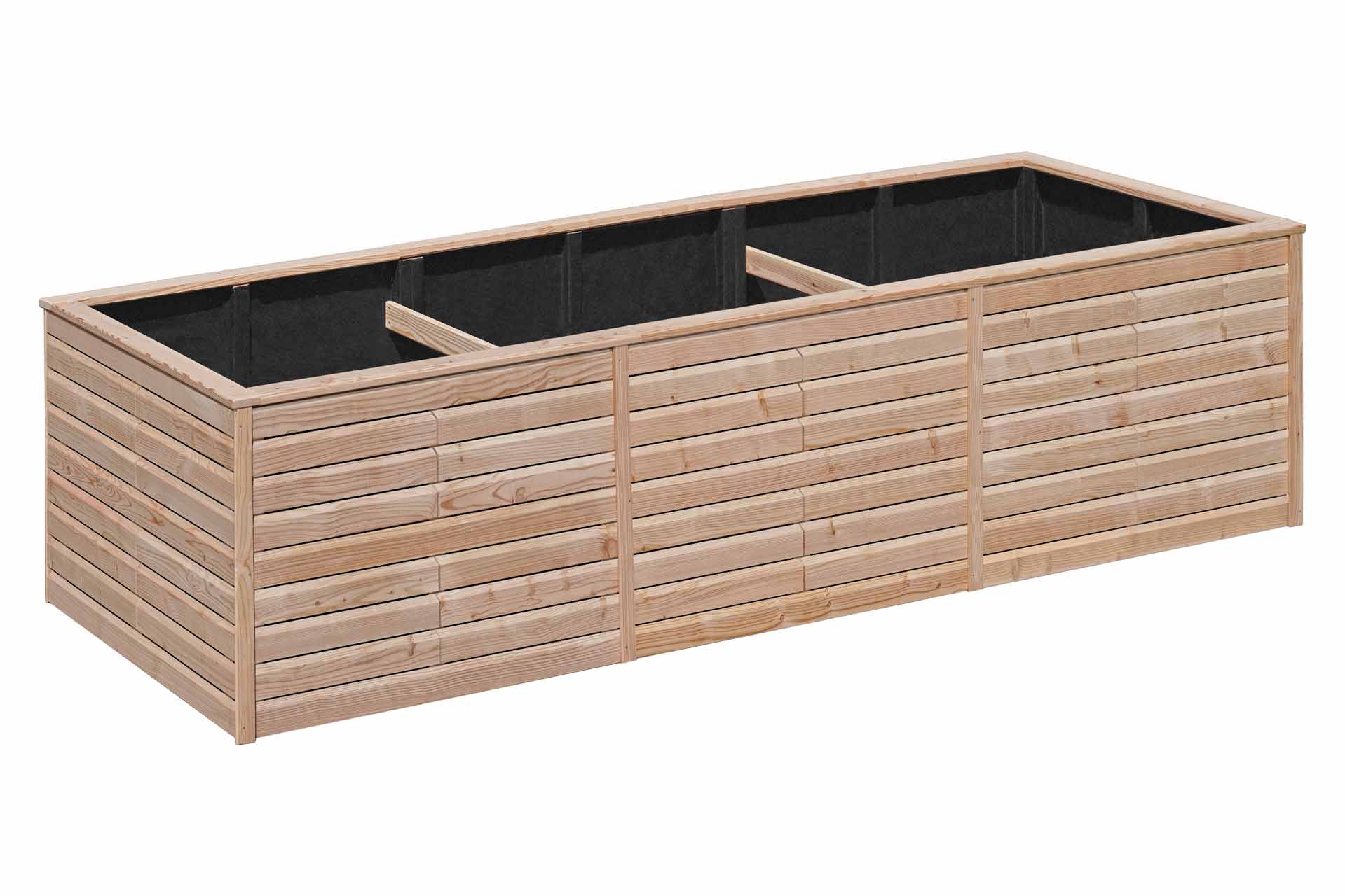 Rhombus Hochbeet XXL – 305 × 103 × 75 cm | Lärche natur
