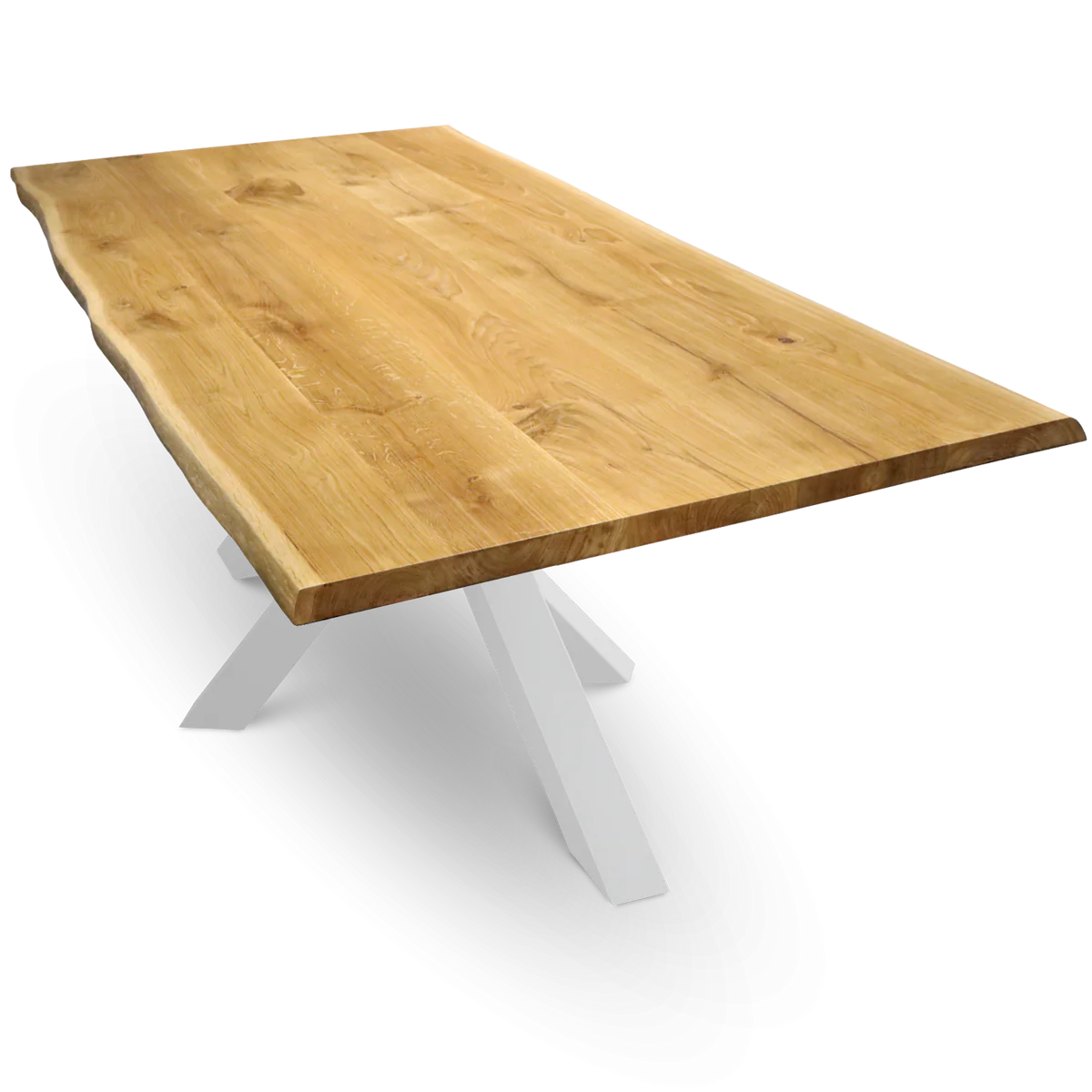 Tischplatte 120 x 70 cm aus massiver Eiche mit Baumkante - Unikat für dein Zuhause