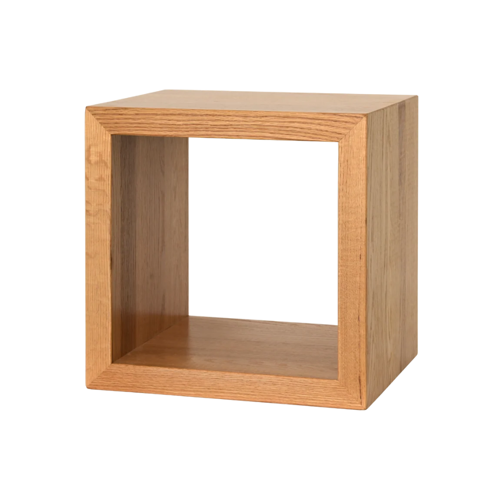Nachttisch Cube aus massiver Eiche – 40 × 32 × 40 cm