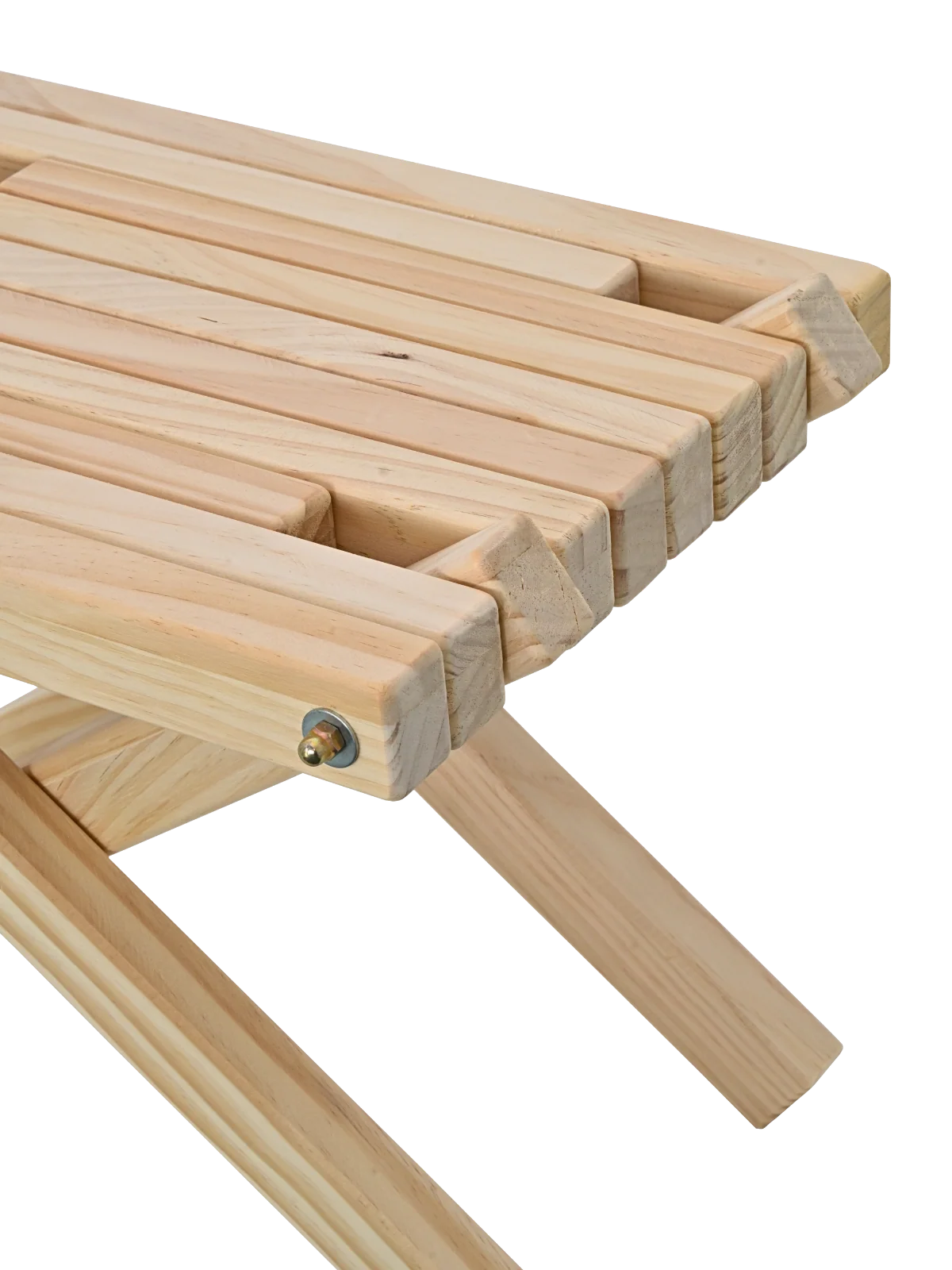 Skandinavisches Gartenmöbel-Set aus Kiefer – 2 Liegestühle & Tisch