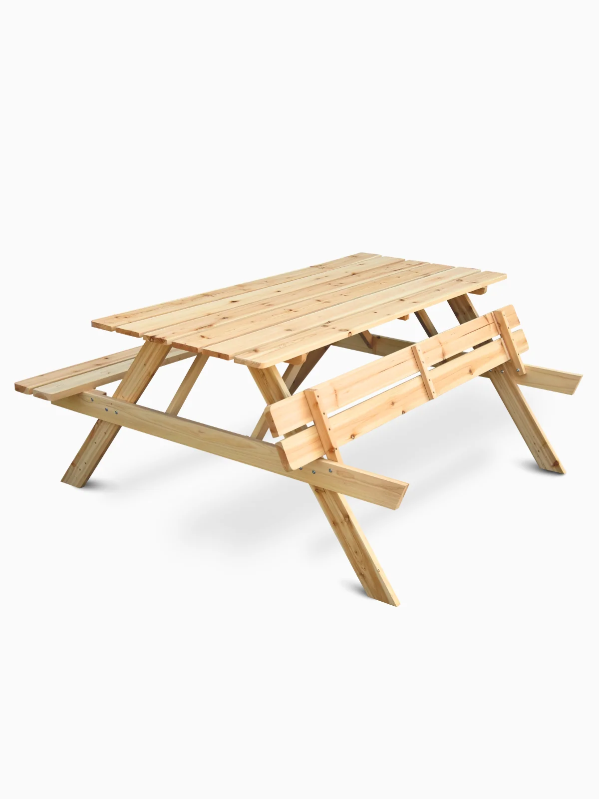 Outdoor Picknickbank aus Tannenholz 170 cm – großer Picknicktisch für den Garten