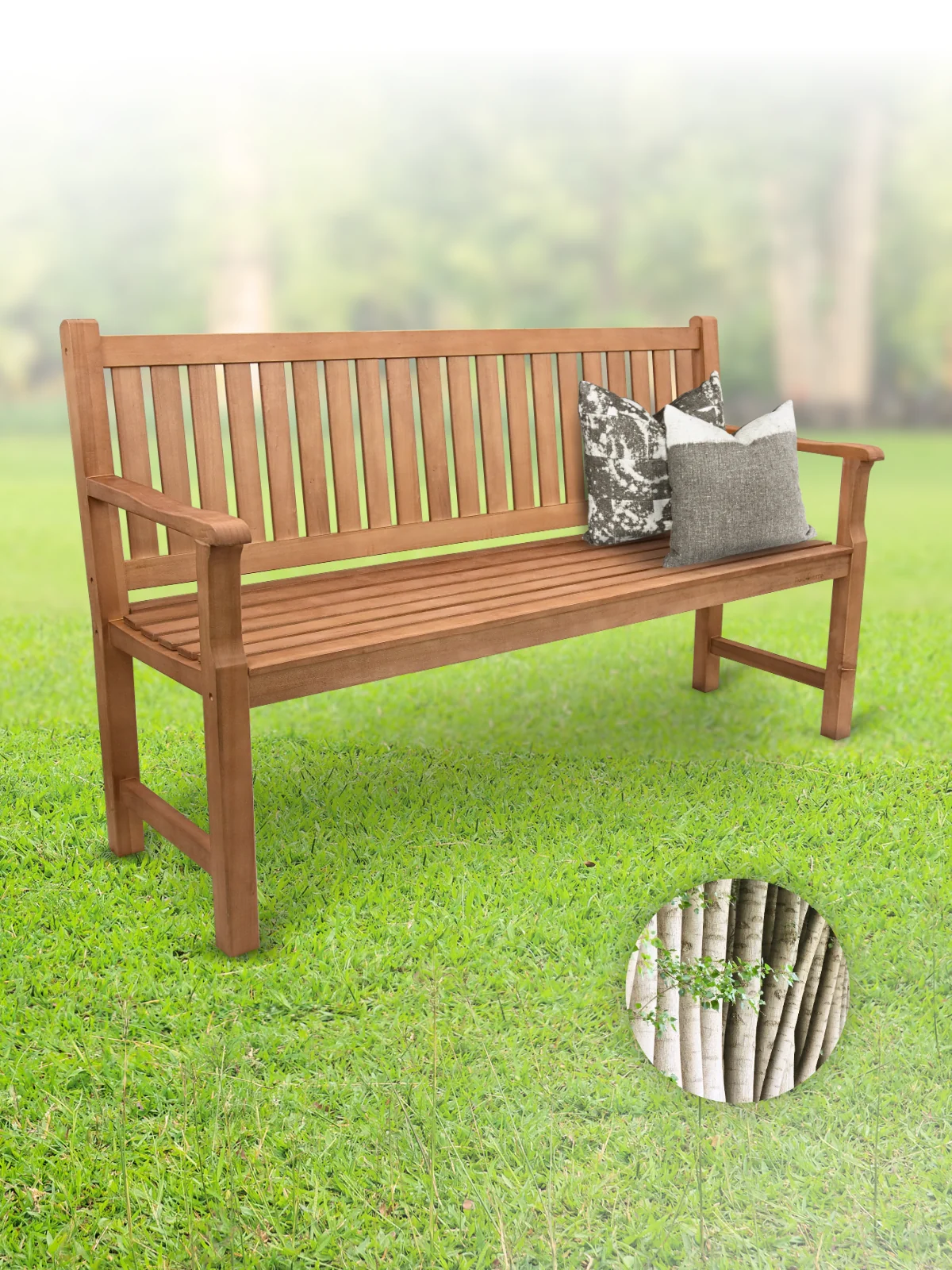 Gartenbank aus Holz 120 cm – natürlich, stabil & bequem