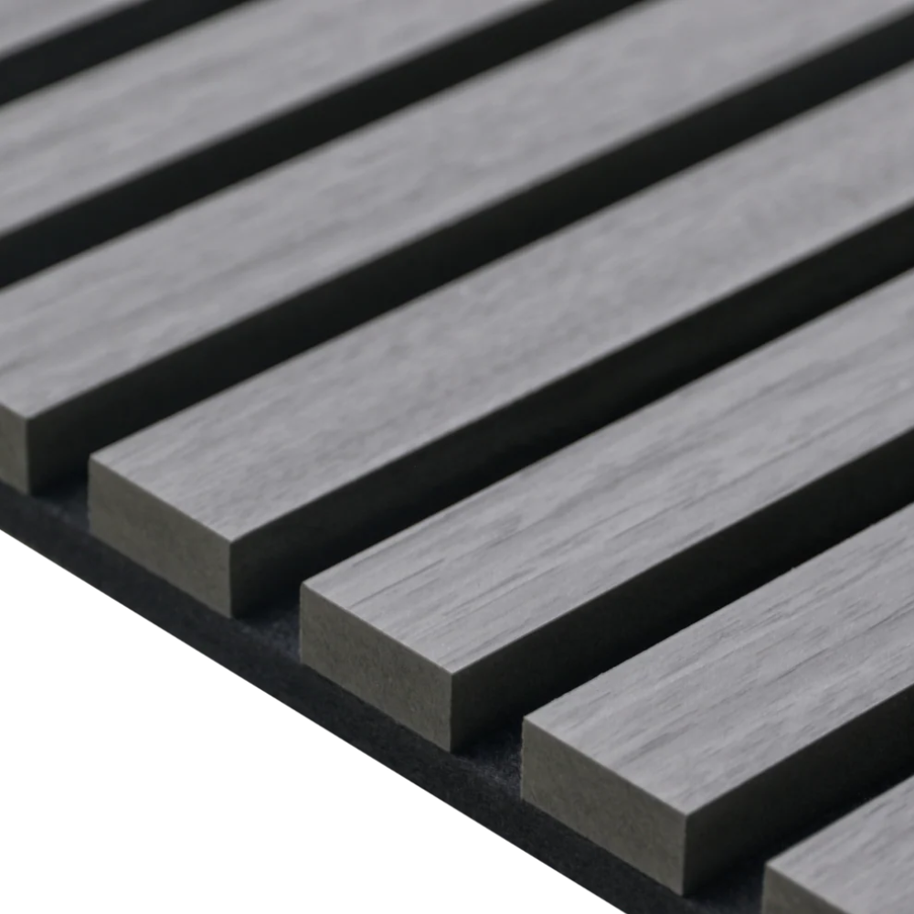 Akustikpaneele 240 × 60 cm – 2er Set - Dunkelgrau