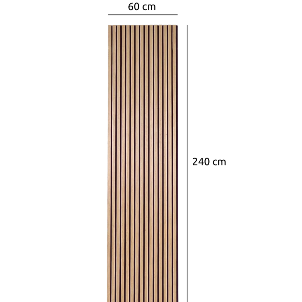 Akustikpaneele 240 × 60 cm – 2er Set - Eiche