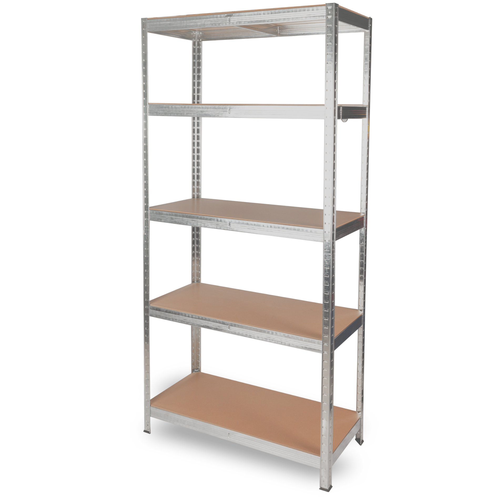 Schwerlastregal 90x40x180cm I belastbar bis 875kg I 5 Ablagen + Haken