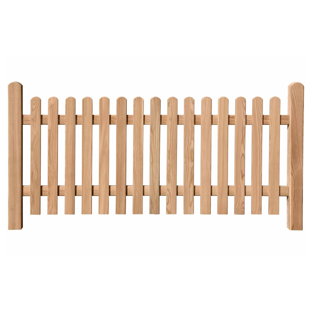 Gartenzaun Lärche 180x80 cm – DIY Holzzaun-Set GENUA für einfache Selbstmontage – Nachhaltiger Gartenzaun mit Edelstahlschrauben, wetterfest