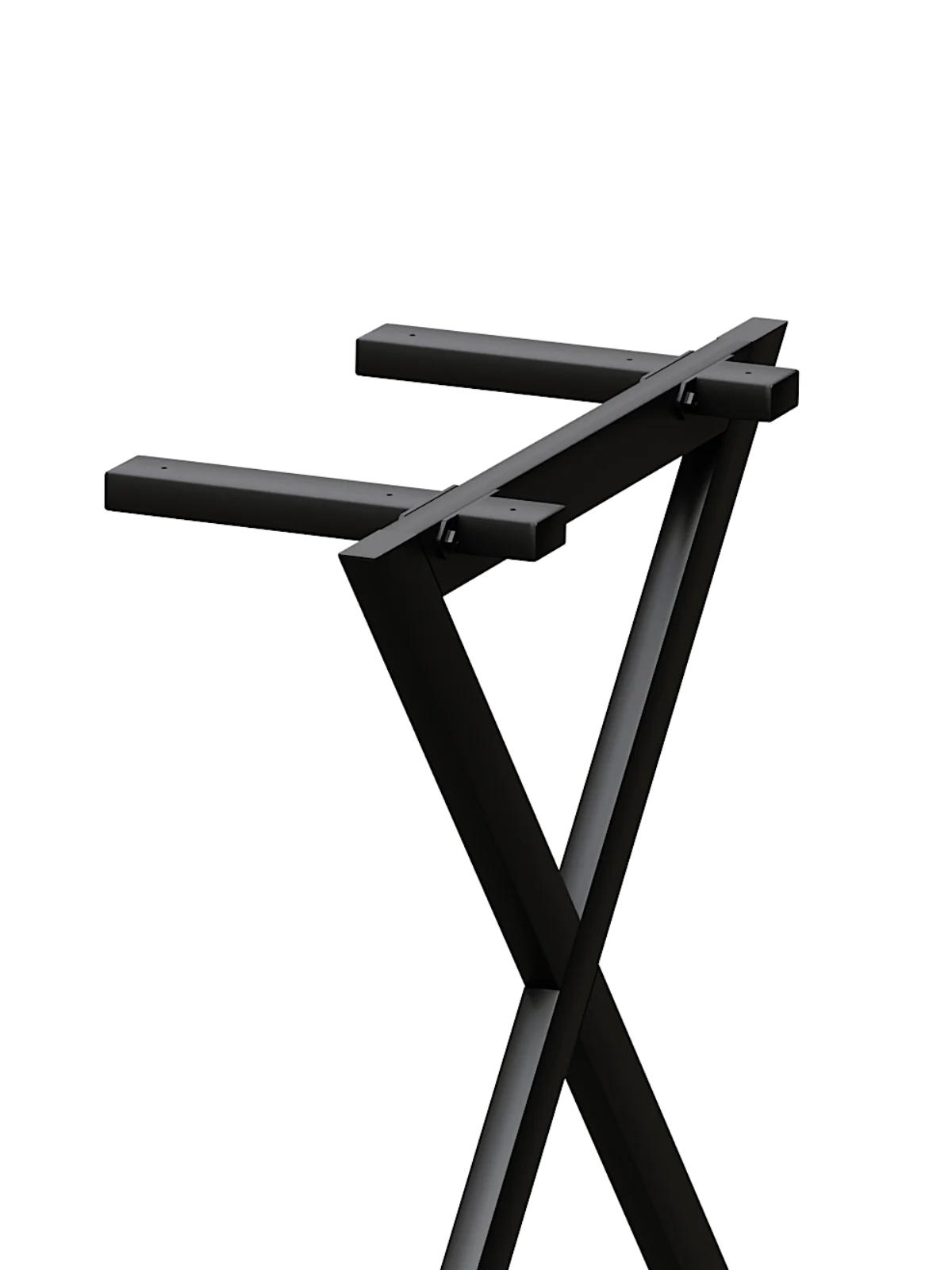 X-Struktur Tischgestell schwarz – stabil & modern für individuelle Tischplatten