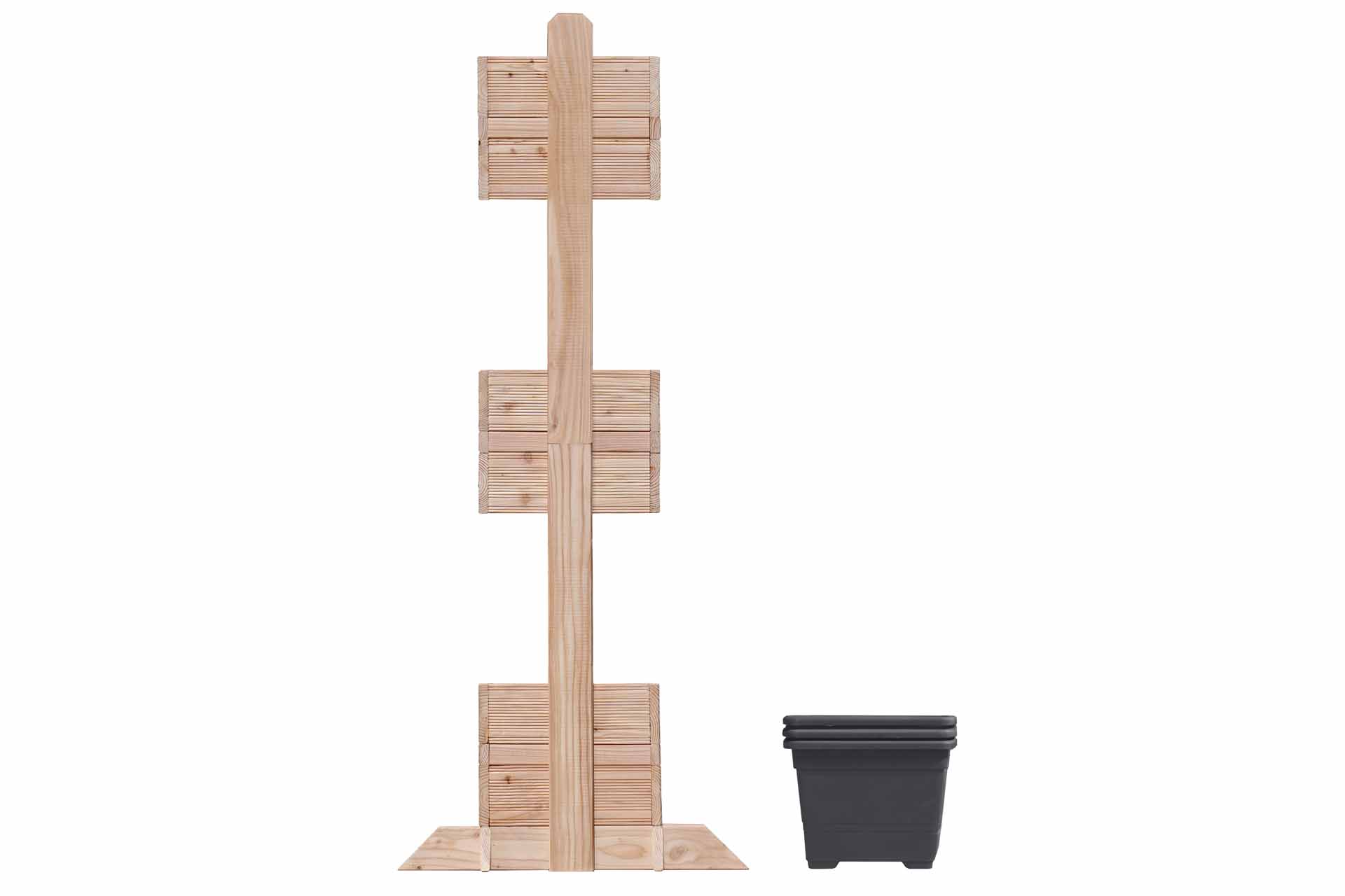 BALKO Pflanzturm – Lärche natur | 70 × 70 × 180 cm