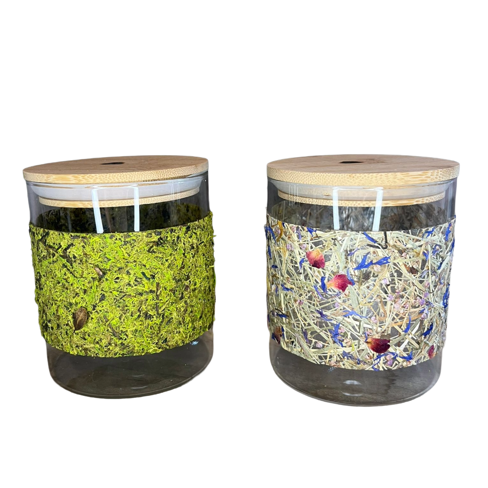 🌿 Windlicht mit Heutapete – Natur trifft Gemütlichkeit