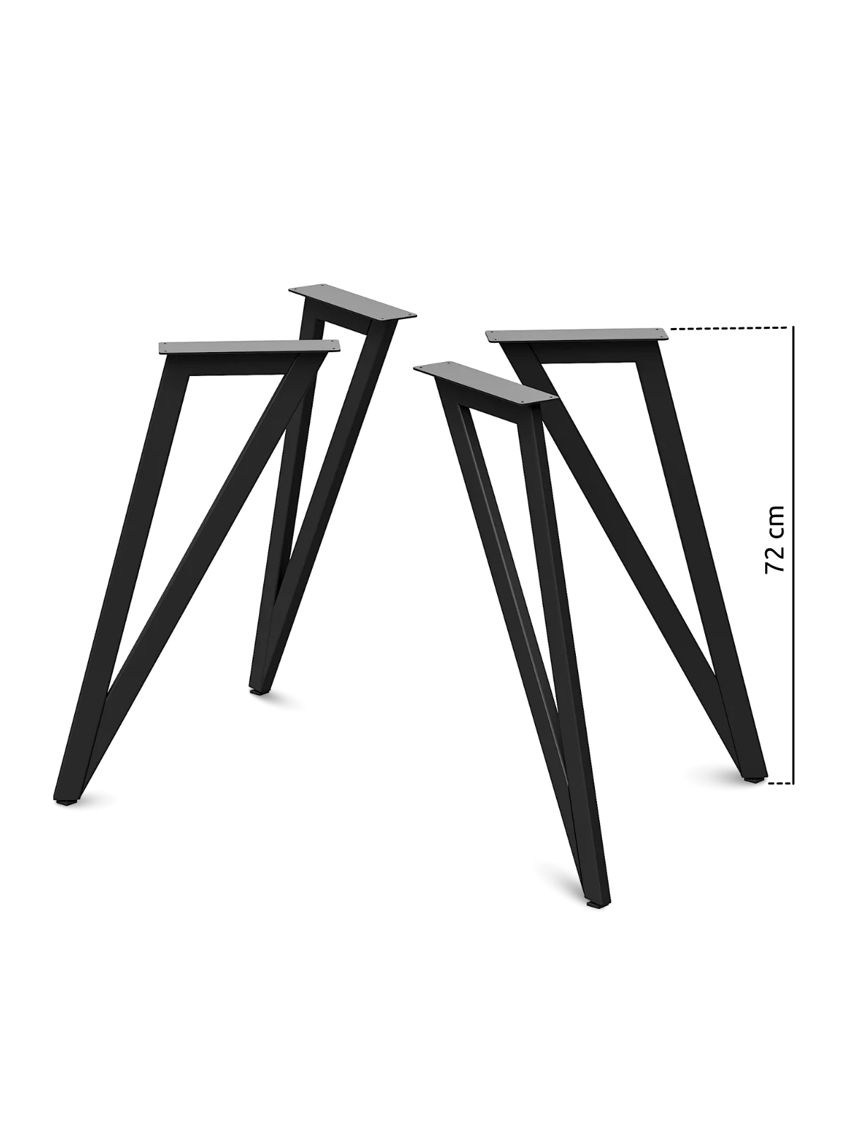 Dreieck Tischgestell schwarz – stabil & modern für individuelle Tischplatten