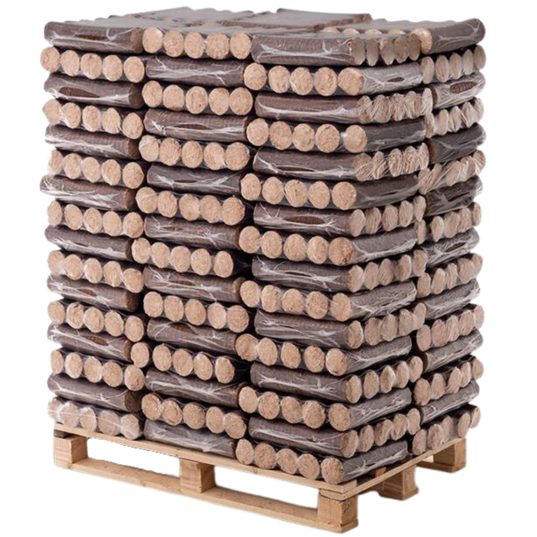 Hartholz-Eichenbriketts / Holzbriketts 960 kg pro Palette