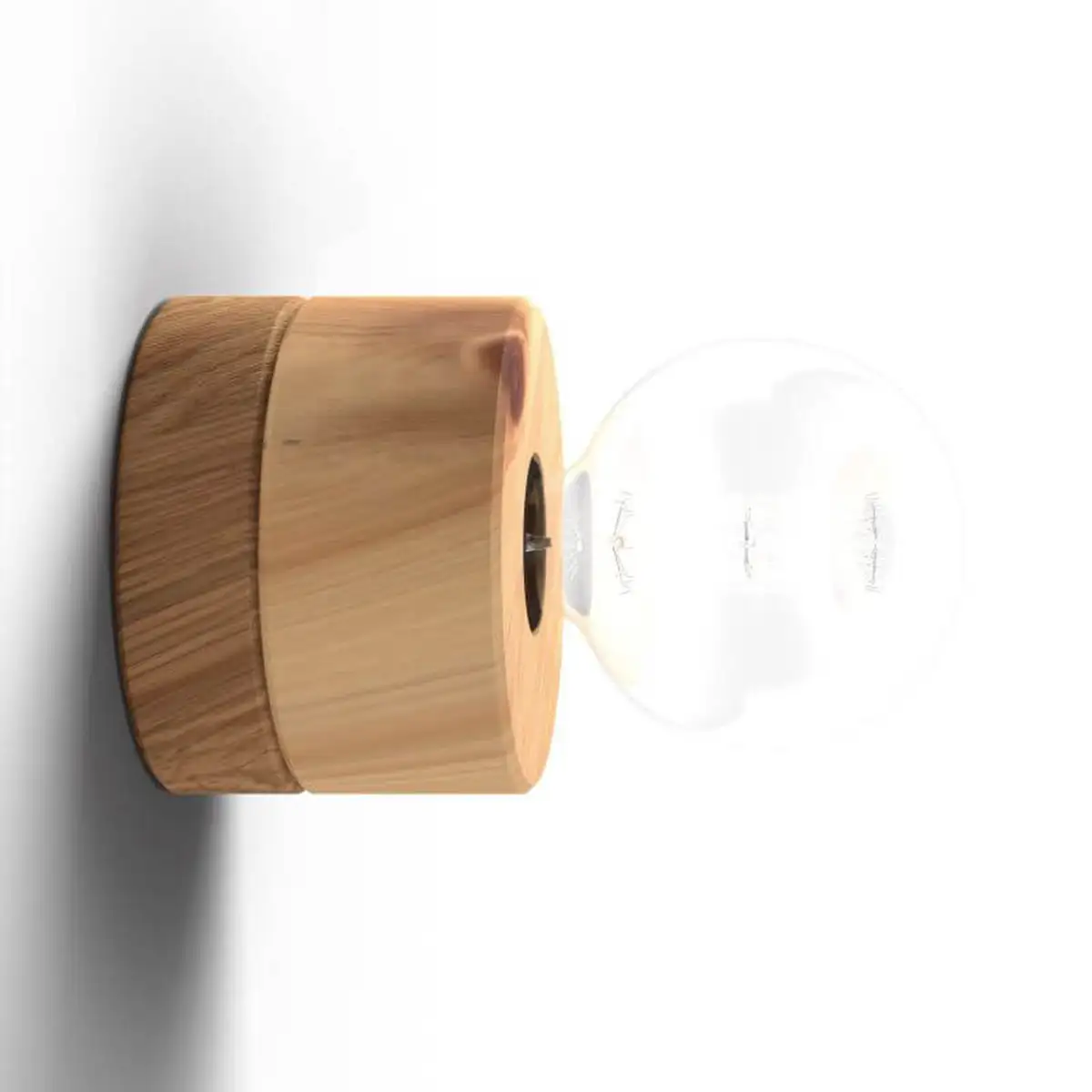 Wandlampe aus Zirbe Holz, Sockel in Eiche, skandinavisches Design von ALMUT