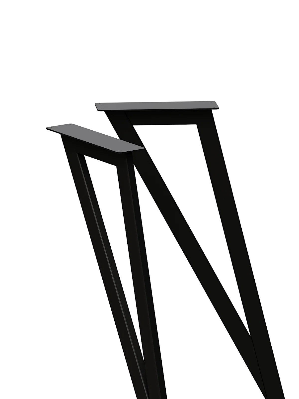 Dreieck Tischgestell schwarz – stabil & modern für individuelle Tischplatten