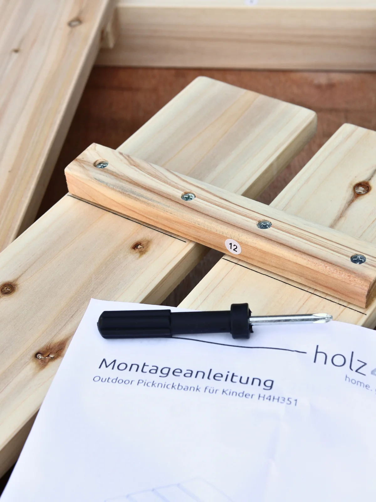 Outdoor Kinder-Picknickbank aus Tannenholz – Spielspaß im eigenen Garten