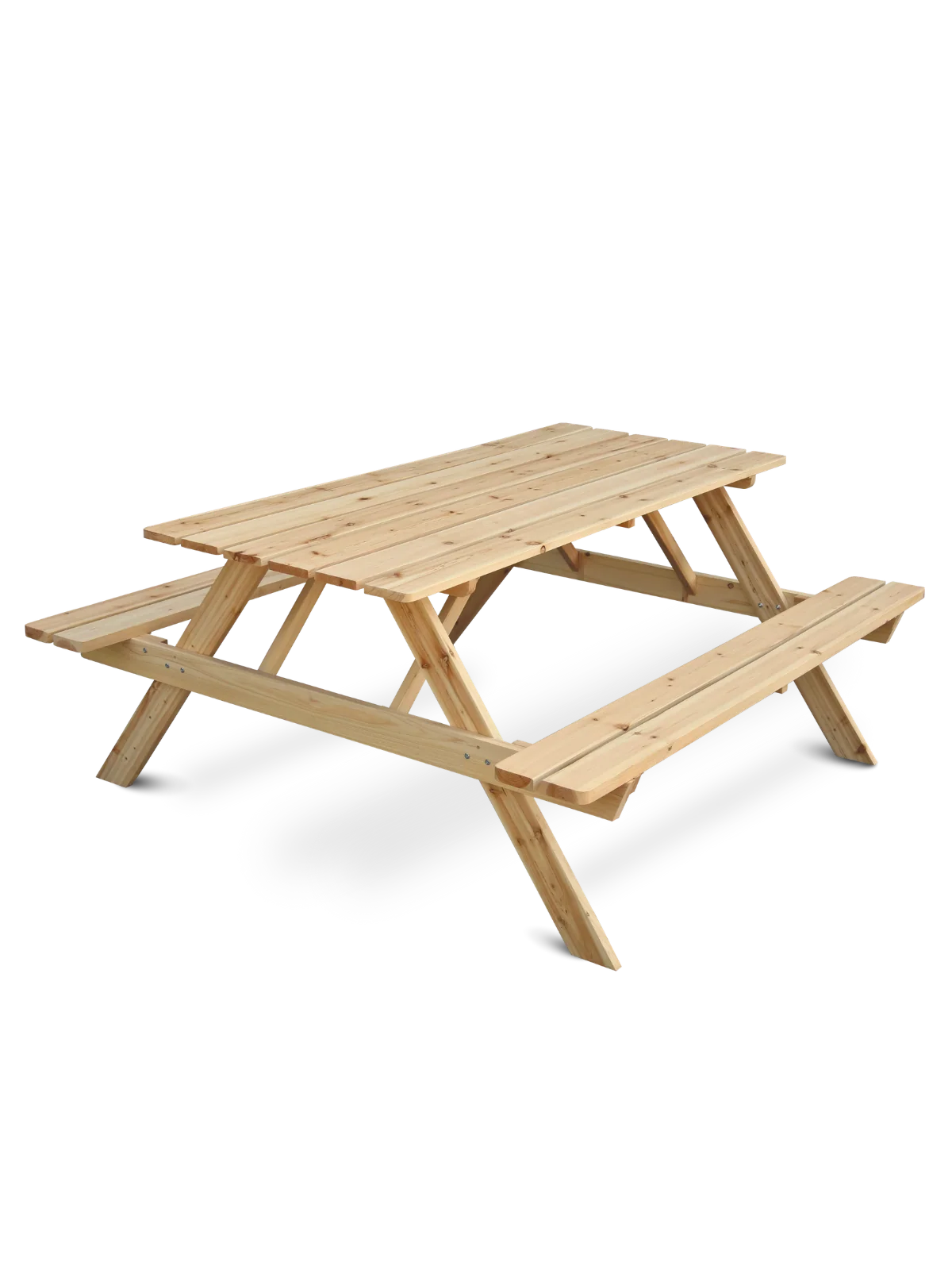Outdoor Picknickbank aus Tannenholz 170 cm – großer Picknicktisch für den Garten
