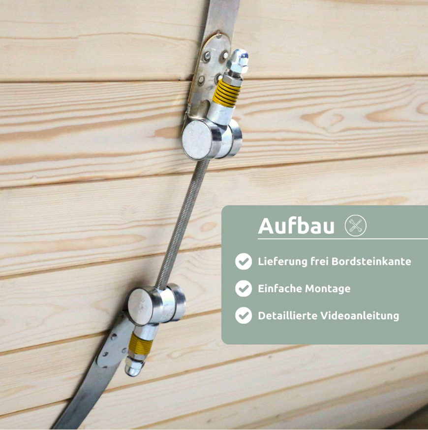 Massive Fasssauna aus hochwertigem Pini-Holz – Outdoor Sauna mit Ofen für Garten & Terrasse