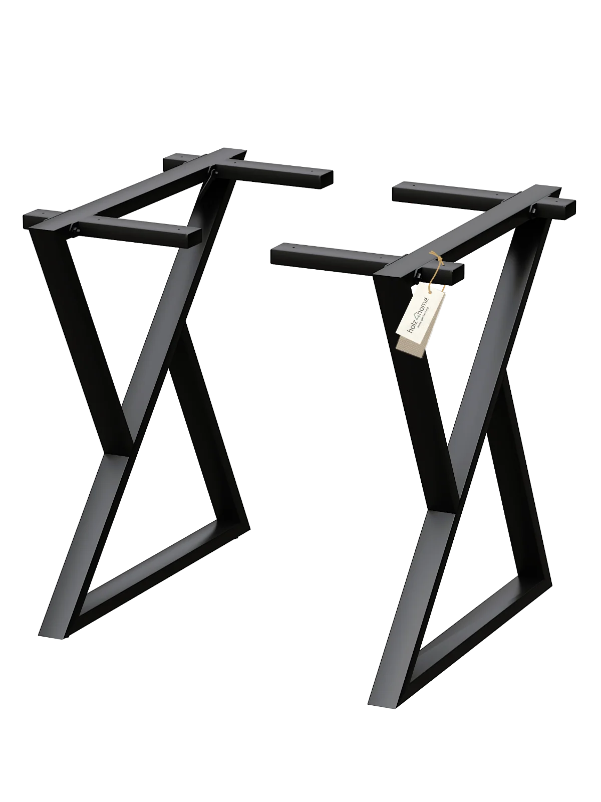 Doppel-Dreieck Tischgestell schwarz – stabil & modern für individuelle Tischplatten - 1 Paar (2 Stück)