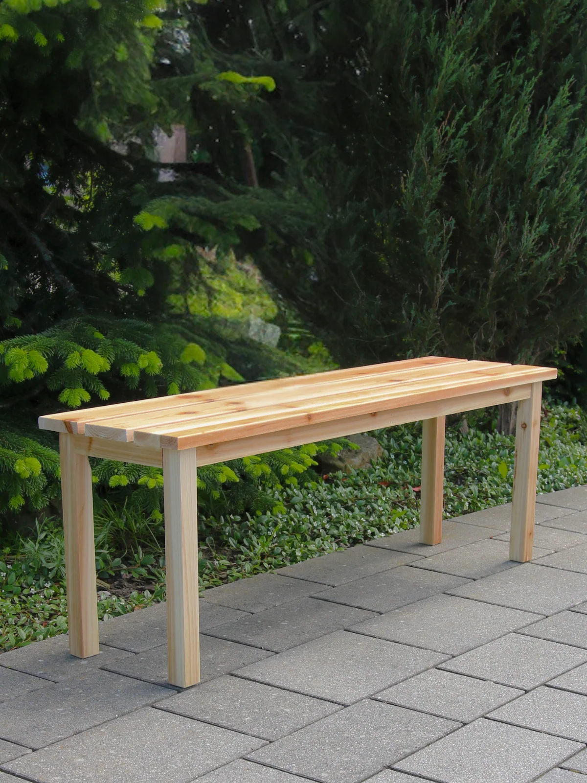 Gartenbank aus Tannenholz Natur – stabil, natürlich & vielseitig