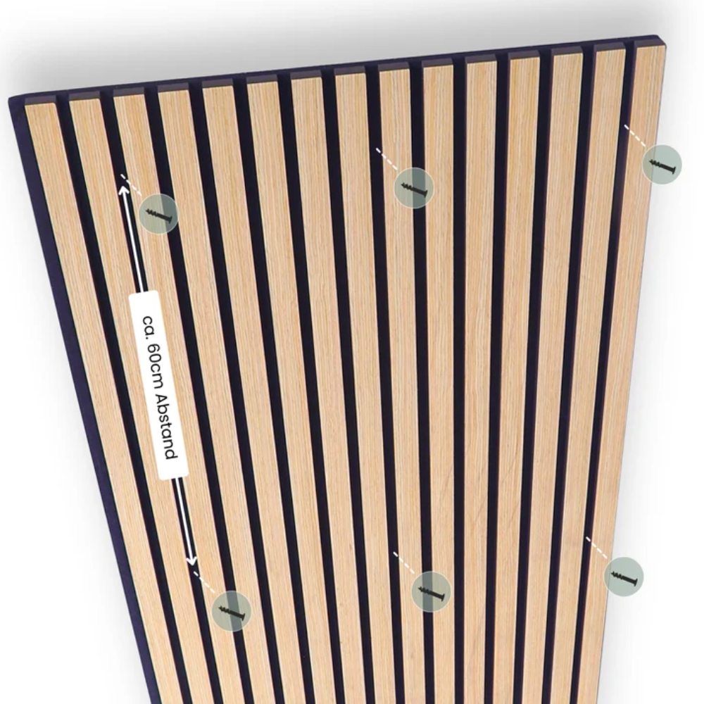 Akustikpaneele 240 × 60 cm – 2er Set - Eiche