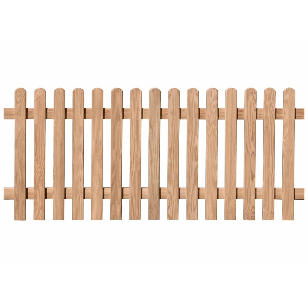 Gartenzaun Lärche 180x80 cm – DIY Holzzaun-Set GENUA für einfache Selbstmontage – Nachhaltiger Gartenzaun mit Edelstahlschrauben, wetterfest