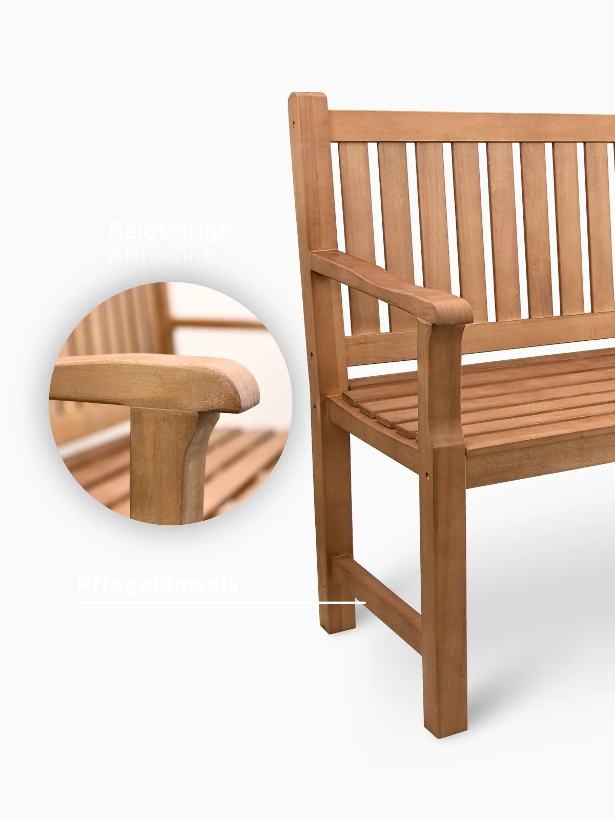 Gartenbank aus Holz 120 cm – natürlich, stabil & bequem
