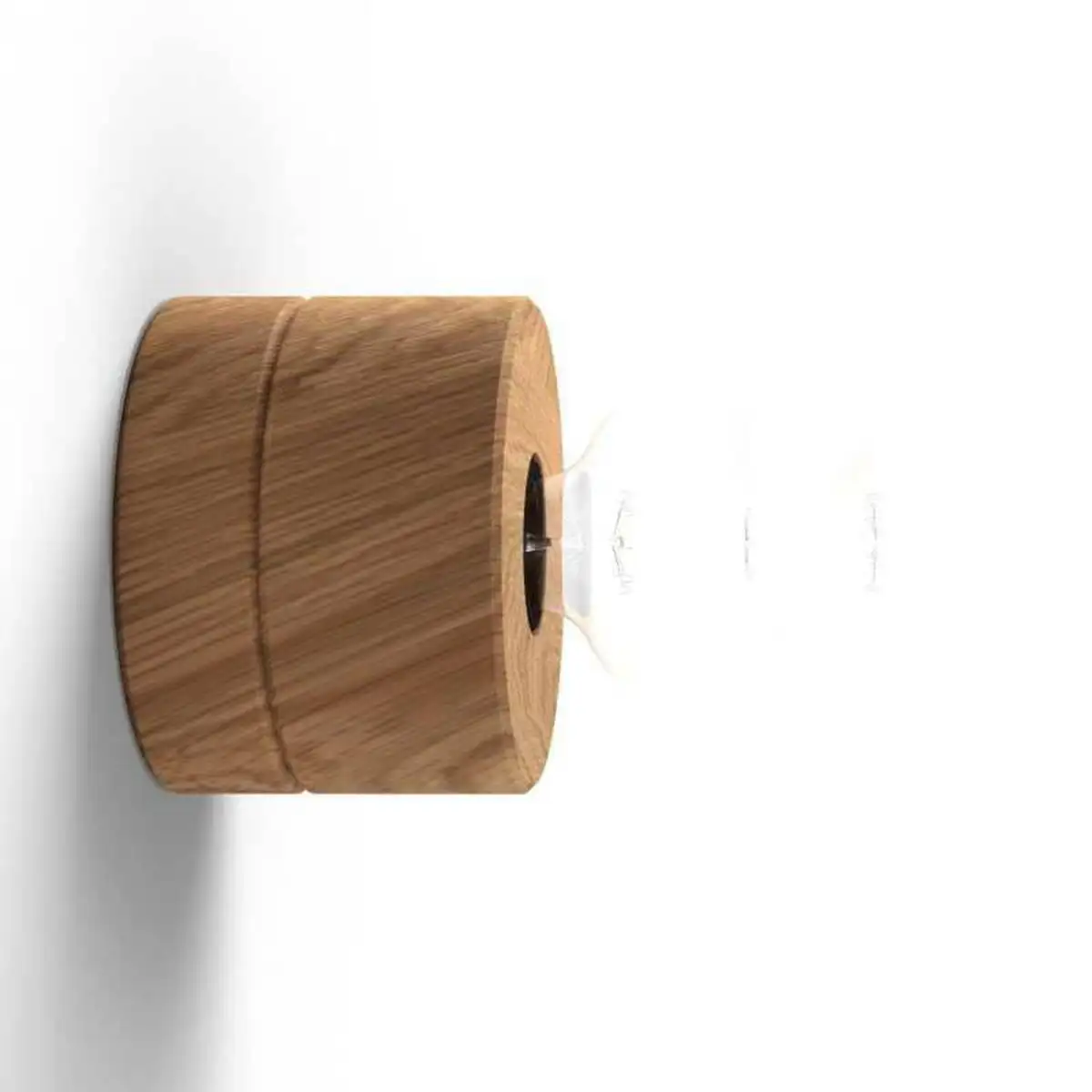 Wandlampe aus Eiche Holz, Sockel in Eiche, skandinavisches Design von ALMUT