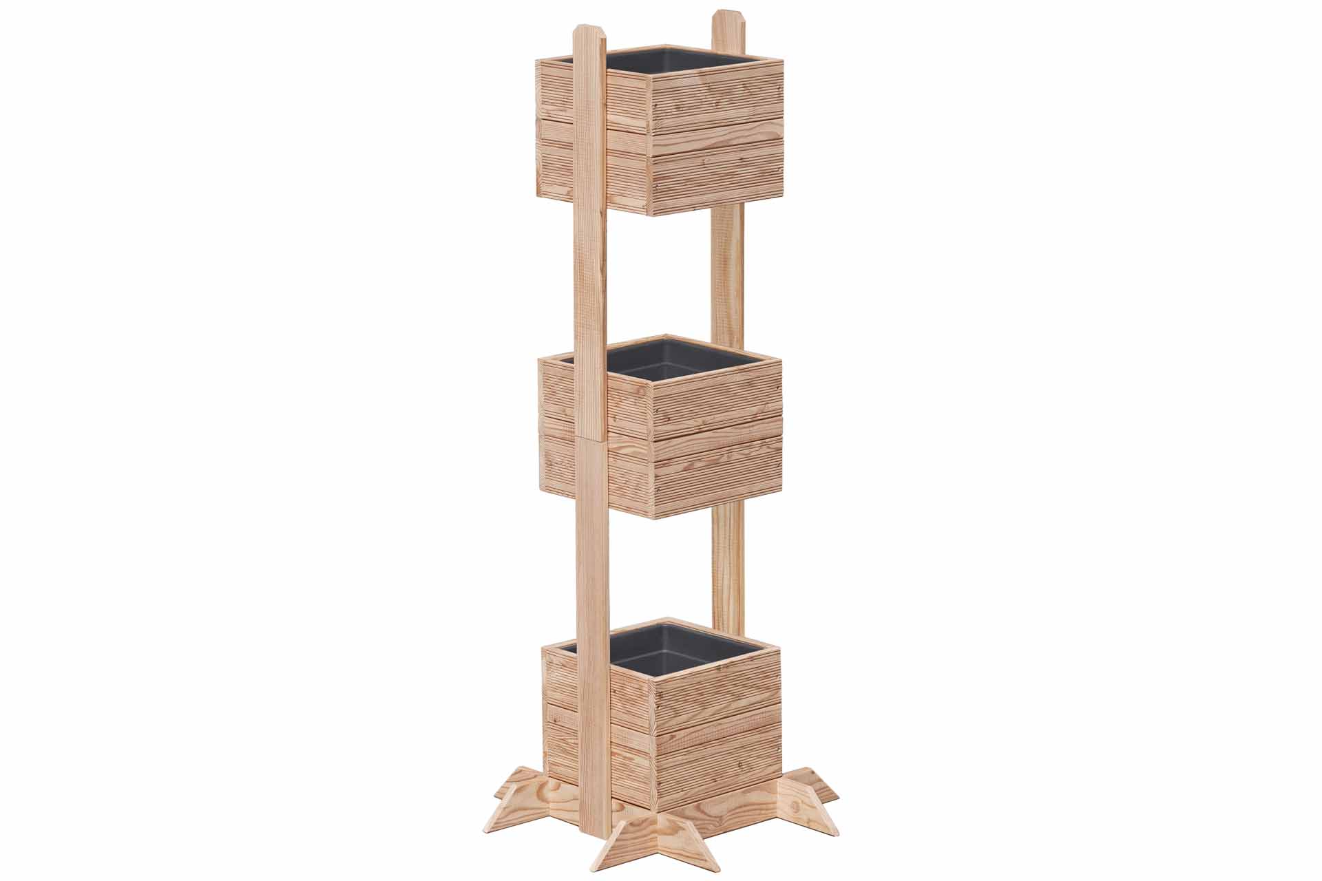 BALKO Pflanzturm – Lärche natur | 70 × 70 × 180 cm