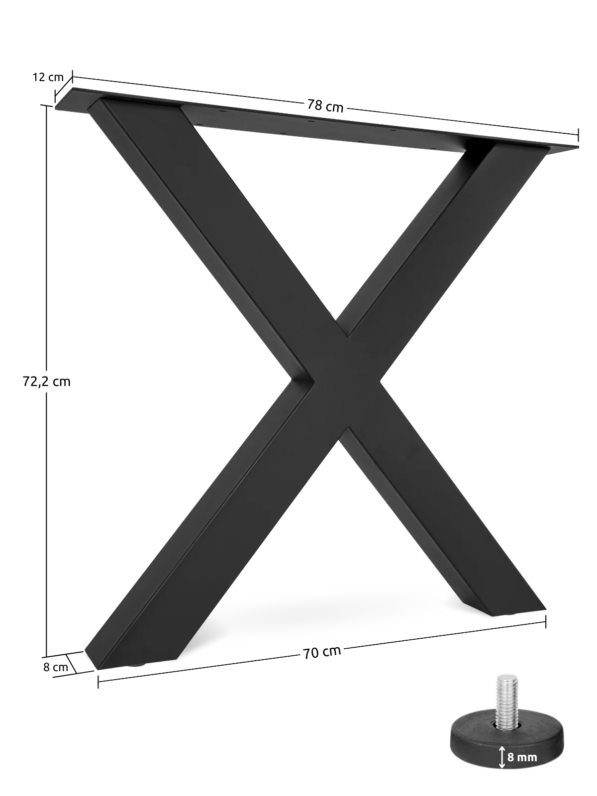 HORA X Tischbeine schwarz – modernes Design & stabile Basis für deinen Tisch