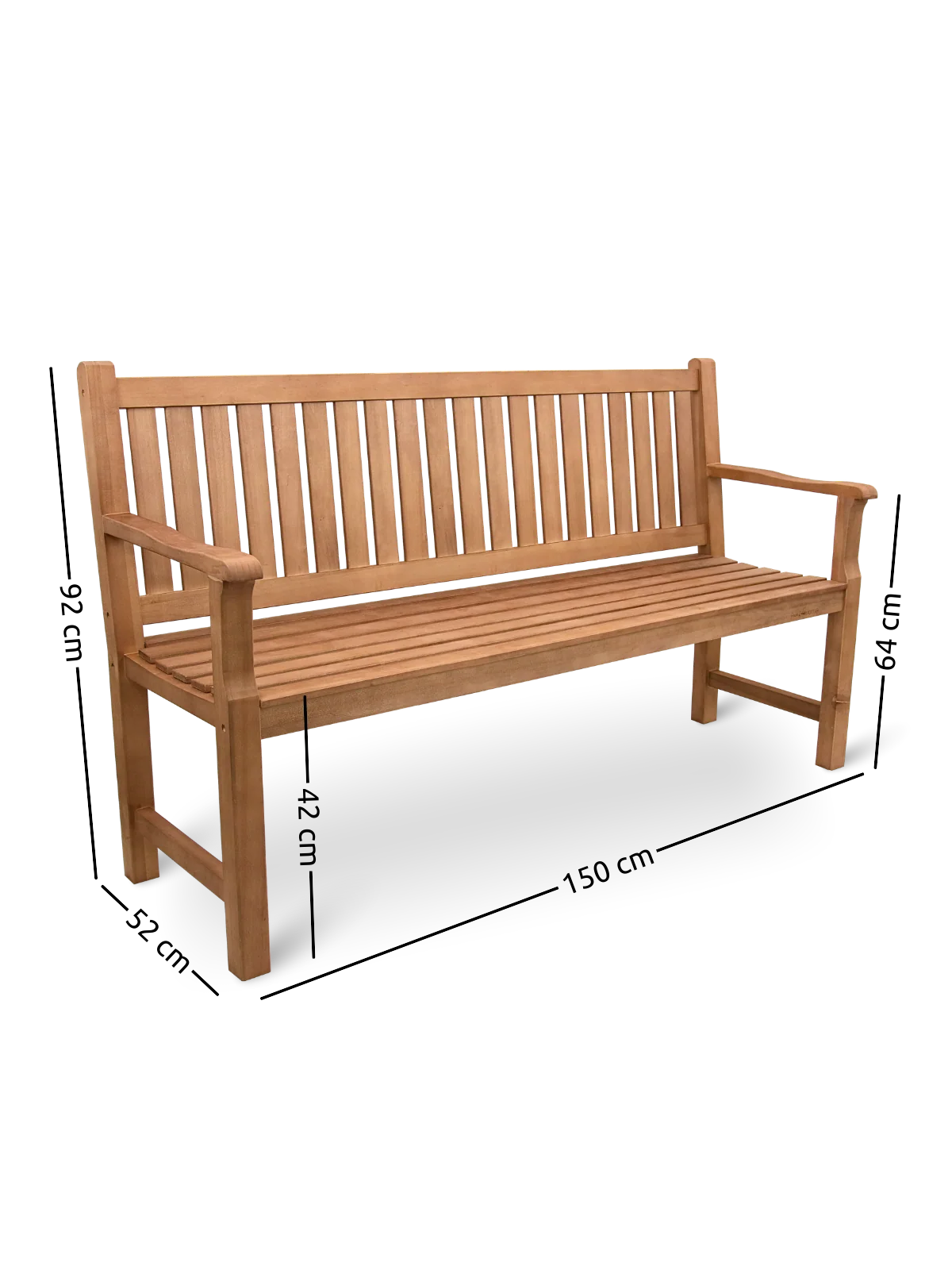 Gartenbank aus Holz 120 cm – natürlich, stabil & bequem